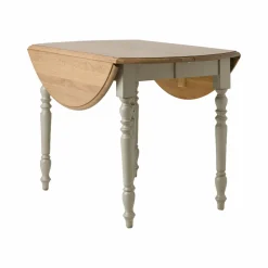 Tables À Manger|Tables>Camif Table à manger à volets extensible bois massif 4 à 8 personnes Embellie - Grège