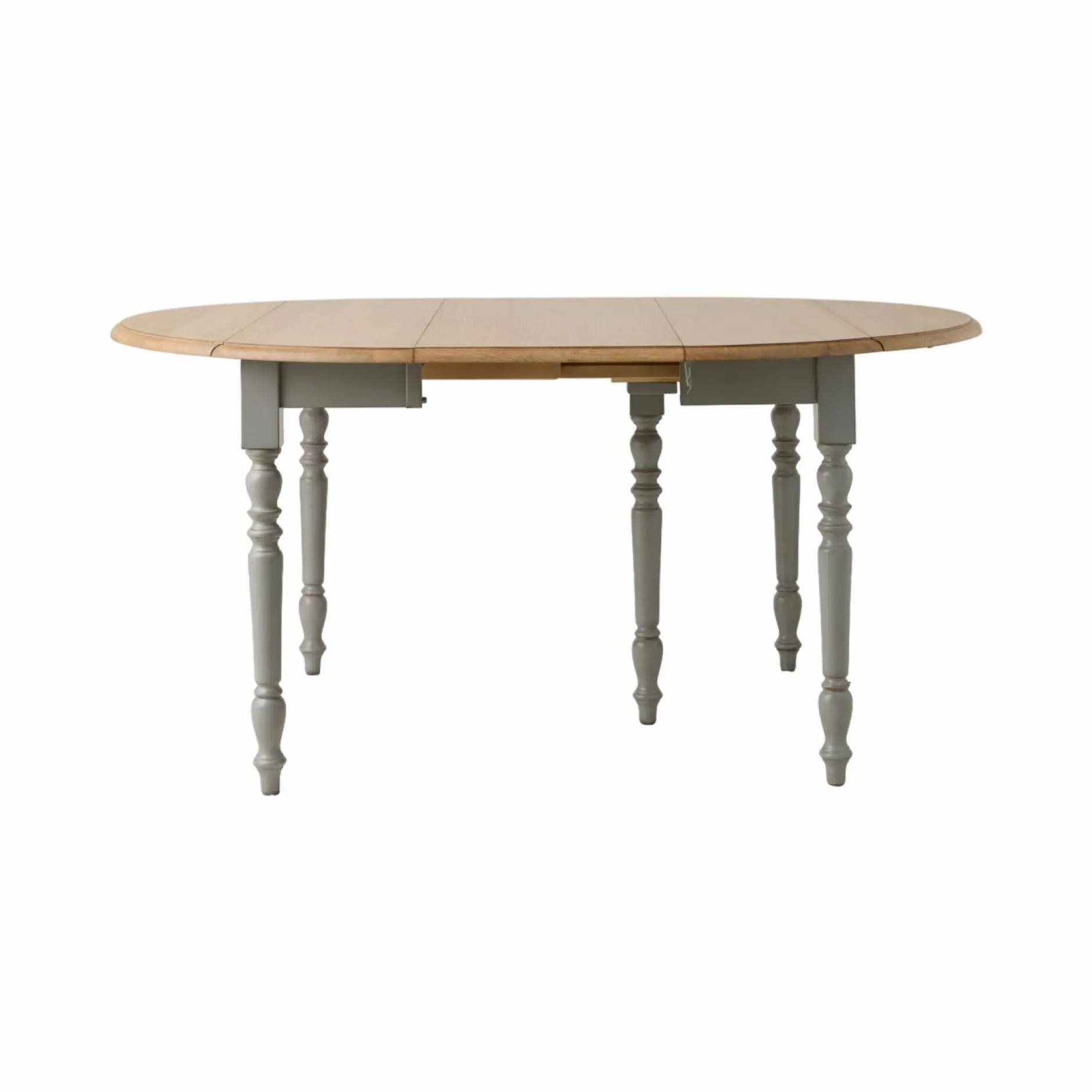 Tables À Manger|Tables>Camif Table à manger à volets extensible bois massif 4 à 8 personnes Embellie - Gris