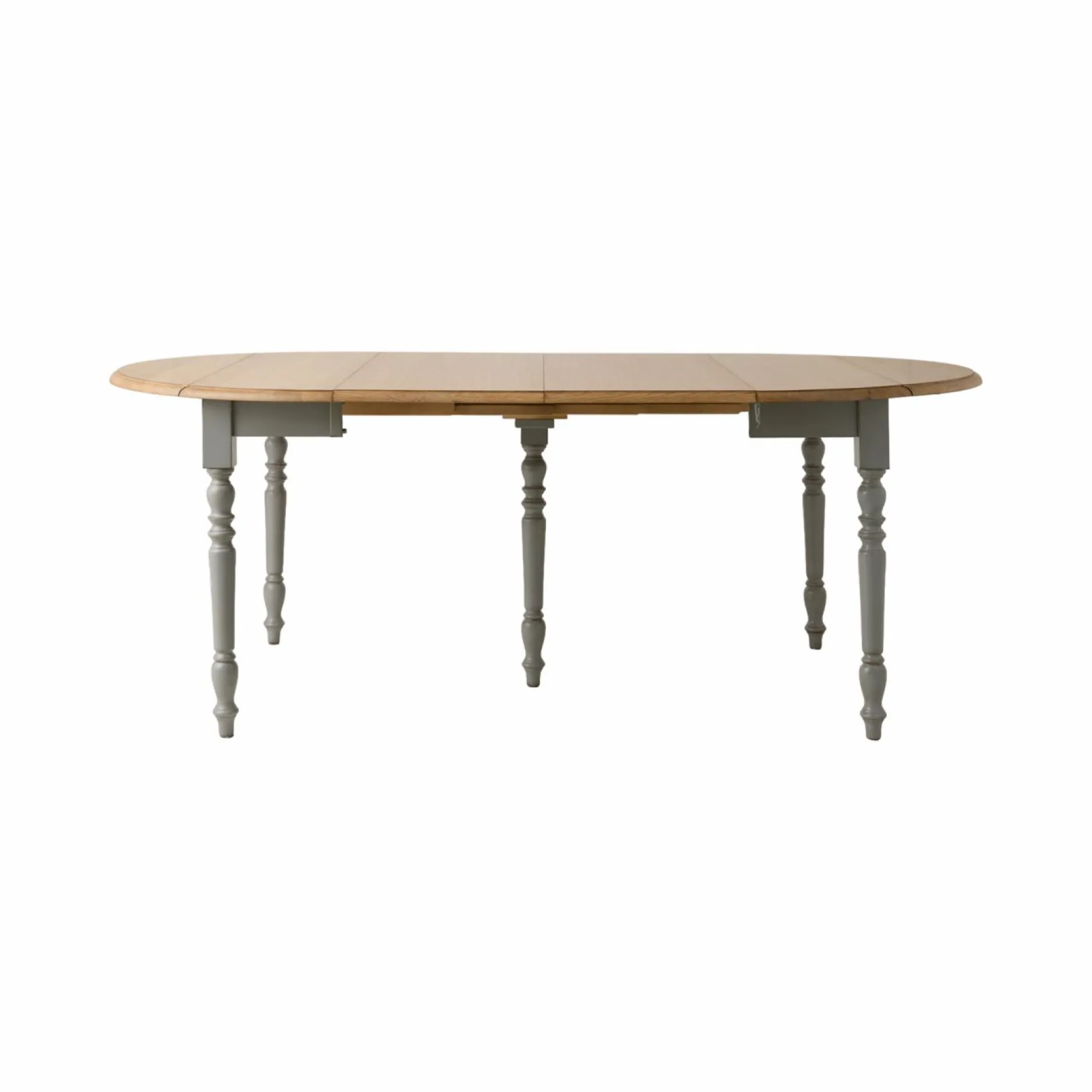 Tables À Manger|Tables>Camif Table à manger à volets extensible bois massif 4 à 8 personnes Embellie - Gris