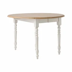 Tables À Manger|Tables>Camif Table à manger à volets extensible bois massif 4 à 8 personnes Embellie - Blanc