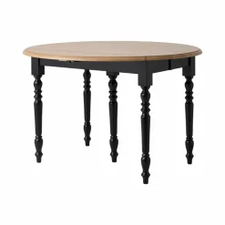 Tables À Manger|Tables>Camif Table à manger à volets extensible bois massif 4 à 8 personnes Embellie - Noir