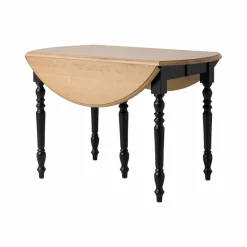 Tables À Manger|Tables>Camif Table à manger à volets extensible bois massif 4 à 8 personnes Embellie - Noir