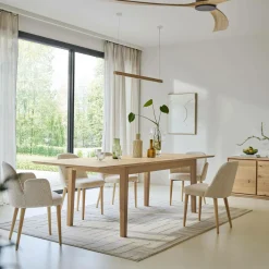 Tables À Manger|Tables>Camif Table à manger rectangulaire extensible bois 6 à 10 personnes Albin