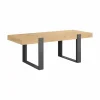 Tables À Manger|Tables>Camif Table à manger rectangulaire décor bois et noir 6 personnes Pippa