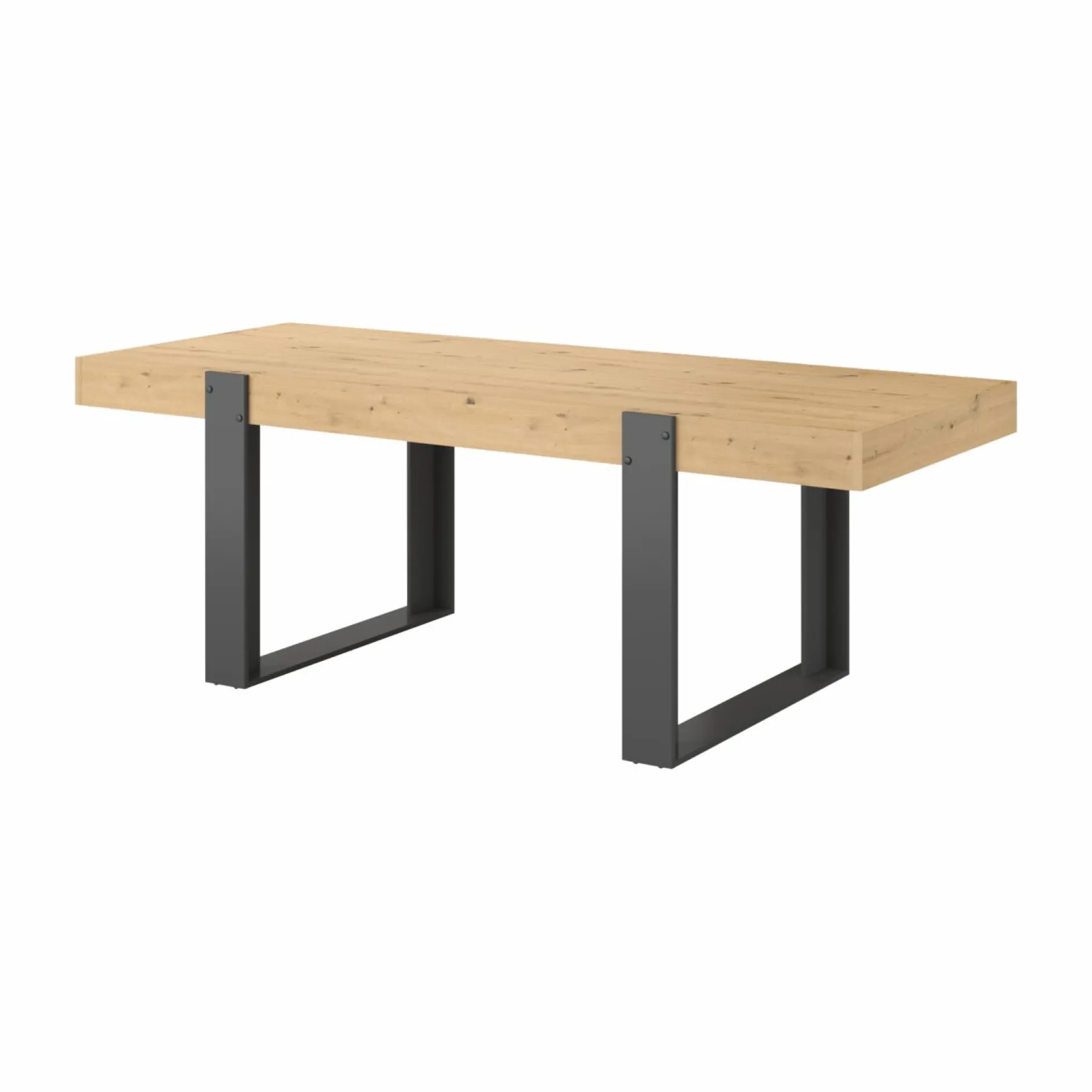 Tables À Manger|Tables>Camif Table à manger rectangulaire décor bois et noir 6 personnes Pippa