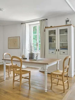 Tables À Manger|Tables>Camif Table à manger rectangulaire extensible bois et blanc 6 à 10 personnes Apolline