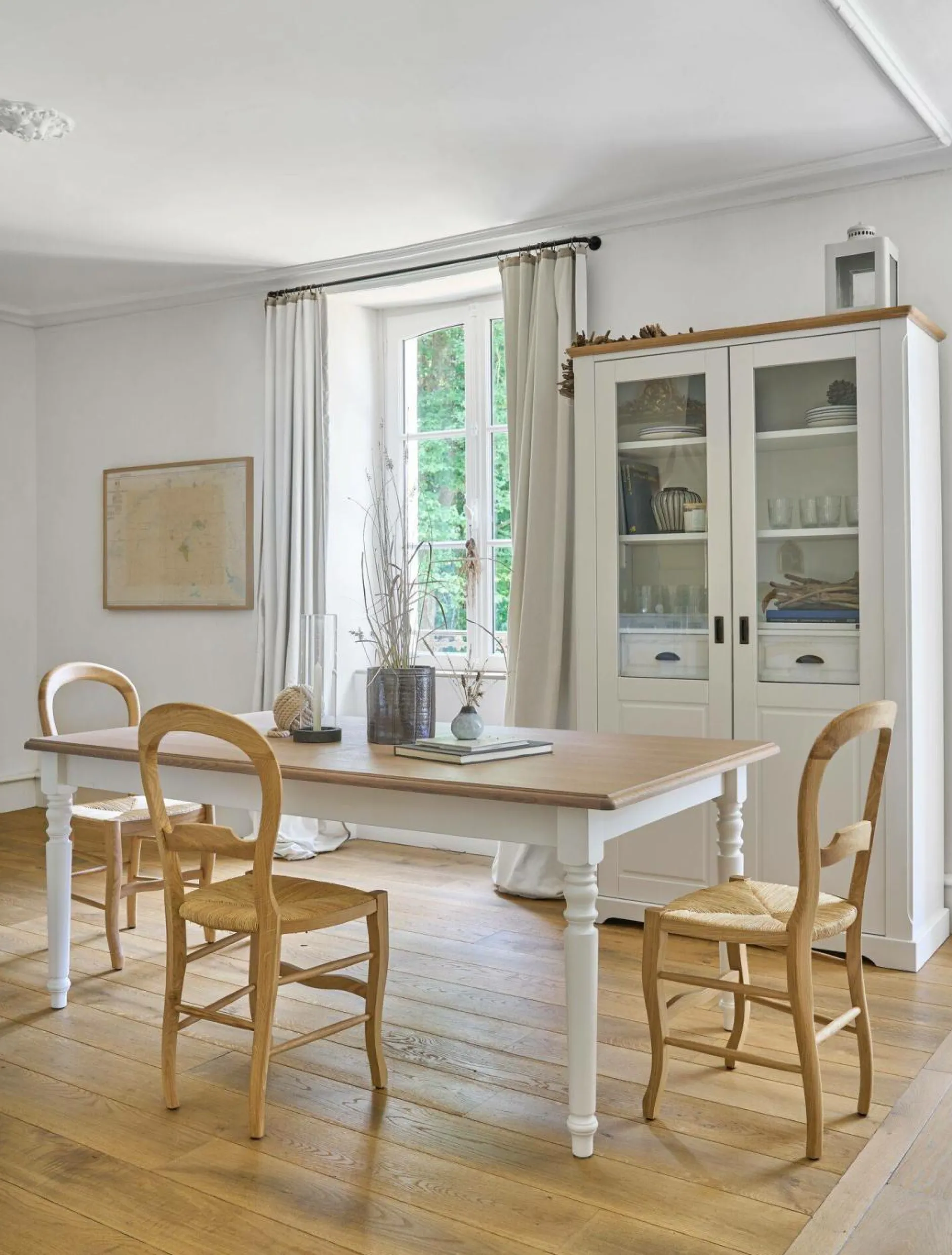 Tables À Manger|Tables>Camif Table à manger rectangulaire extensible bois et blanc 6 à 10 personnes Apolline