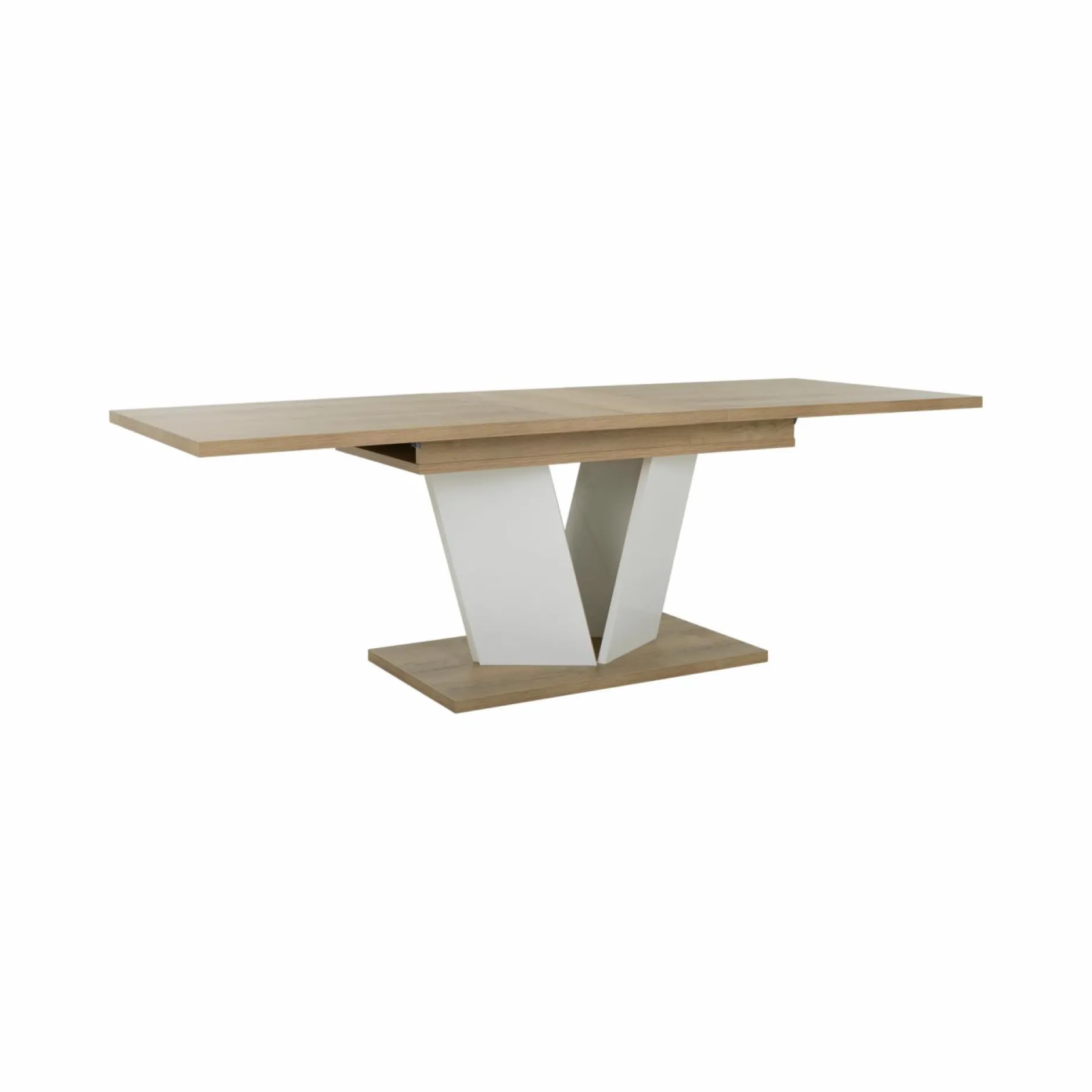 Tables À Manger|Tables>Camif Table à manger rectangulaire extensible décor bois et blanc 8 à 10 personnes Gustave