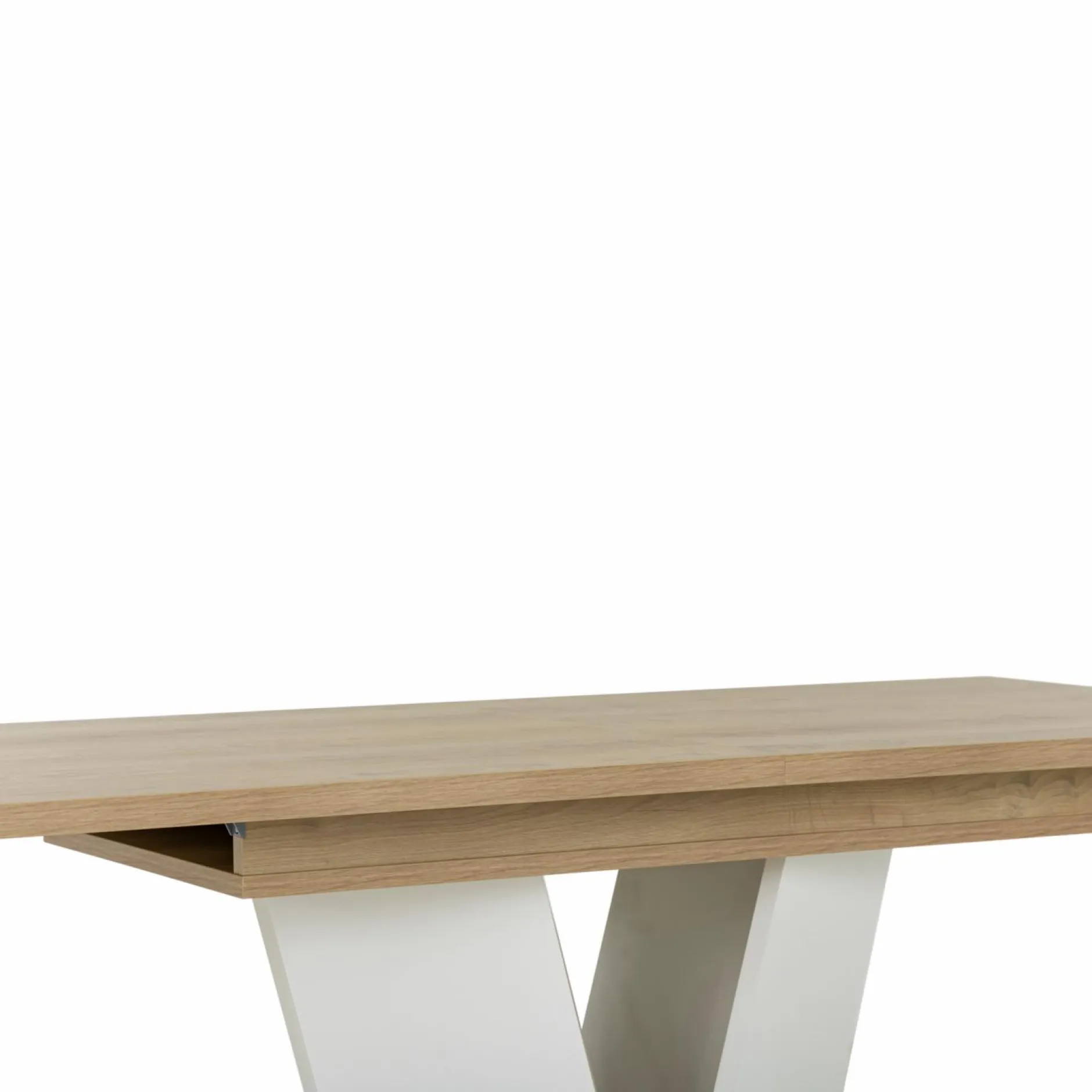 Tables À Manger|Tables>Camif Table à manger rectangulaire extensible décor bois et blanc 8 à 10 personnes Gustave