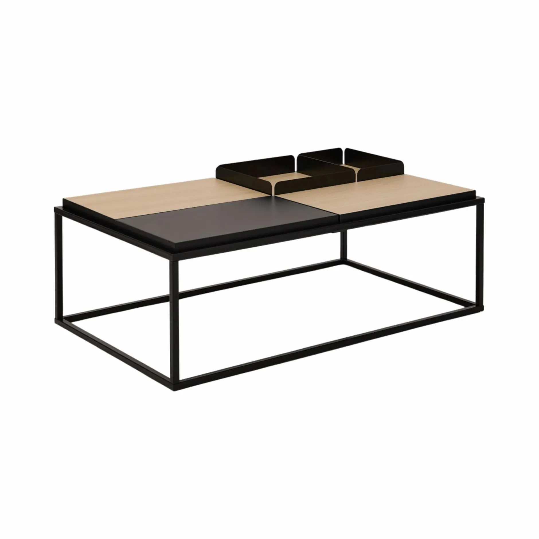 Tables Basses>Camif Table basse rectangulaire 5 plateaux Taline