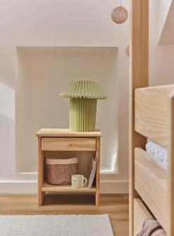 Tables De Chevet Enfant|Chambres Enfant>Camif Table de chevet 1 tiroir bois massif Iris - - Poignées Bois Brut