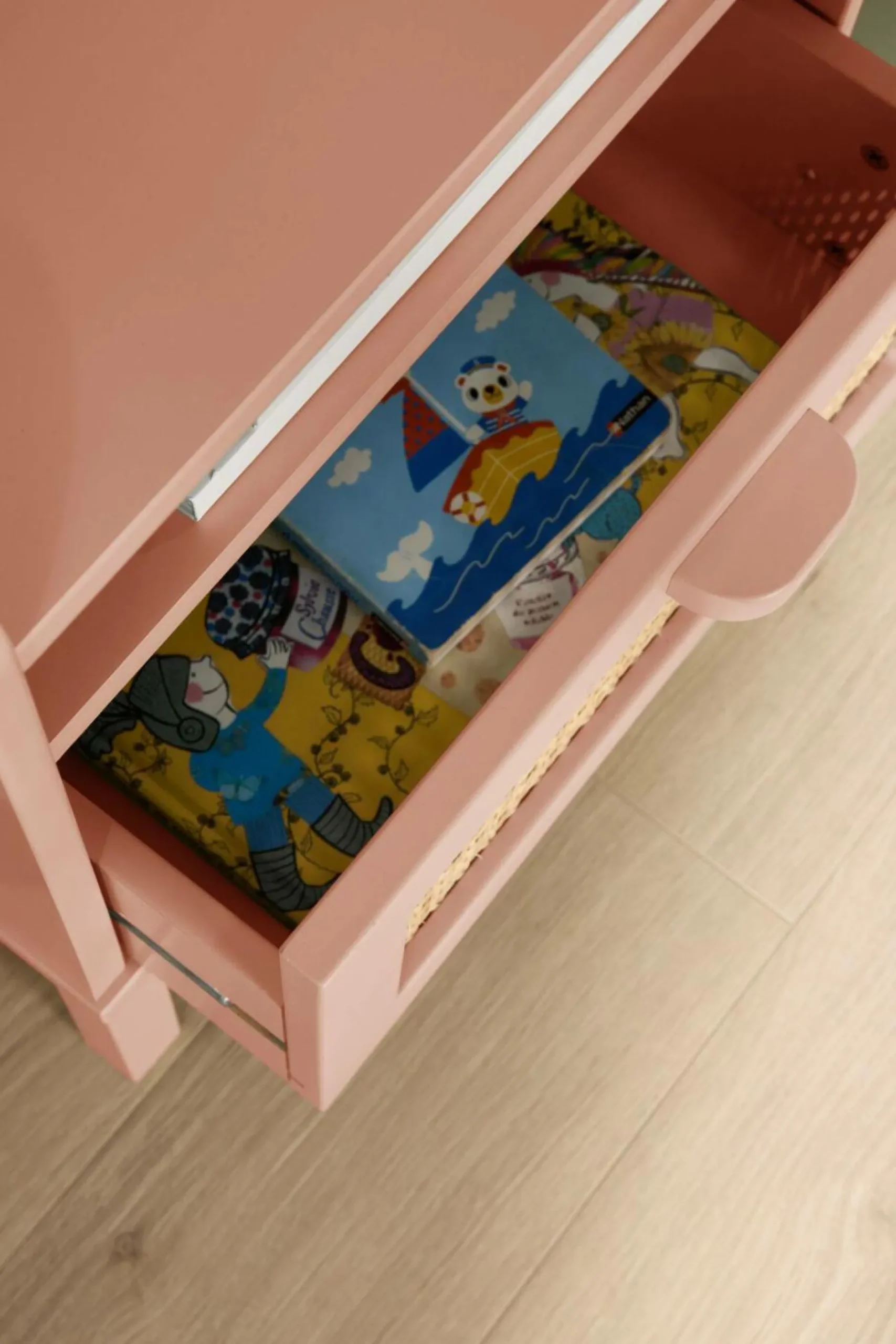 Chambres Enfant|Chambres Enfant>Camif Table de chevet 1 tiroir Sam - Terracotta