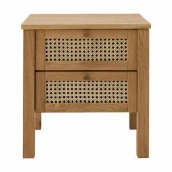 Tables De Chevet|Tables De Chevet>Camif Table de chevet 2 tiroirs chêne massif Capucine