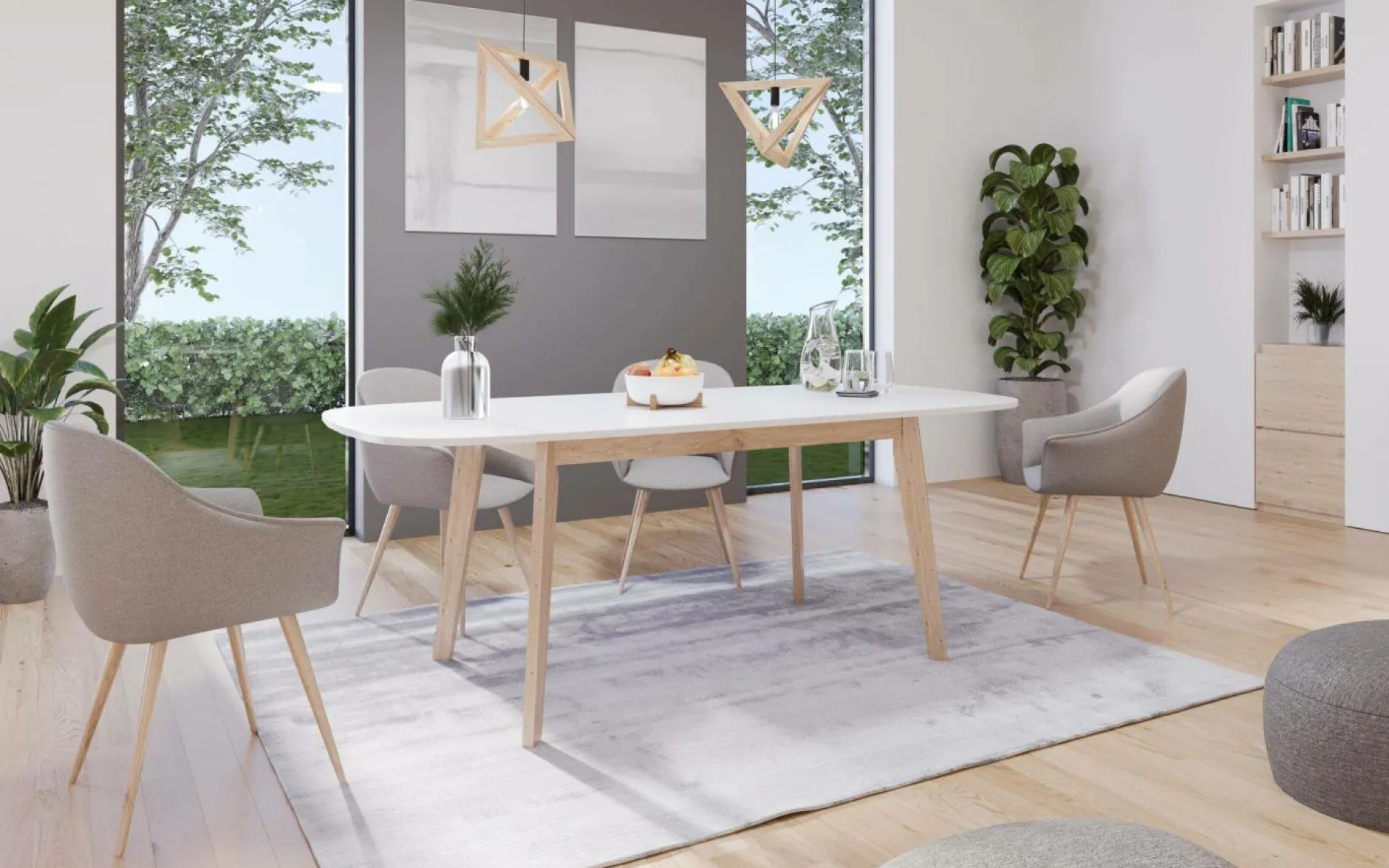 Tables À Manger|Tables>Camif Table rectangulaire extensible Agatha - Blanc
