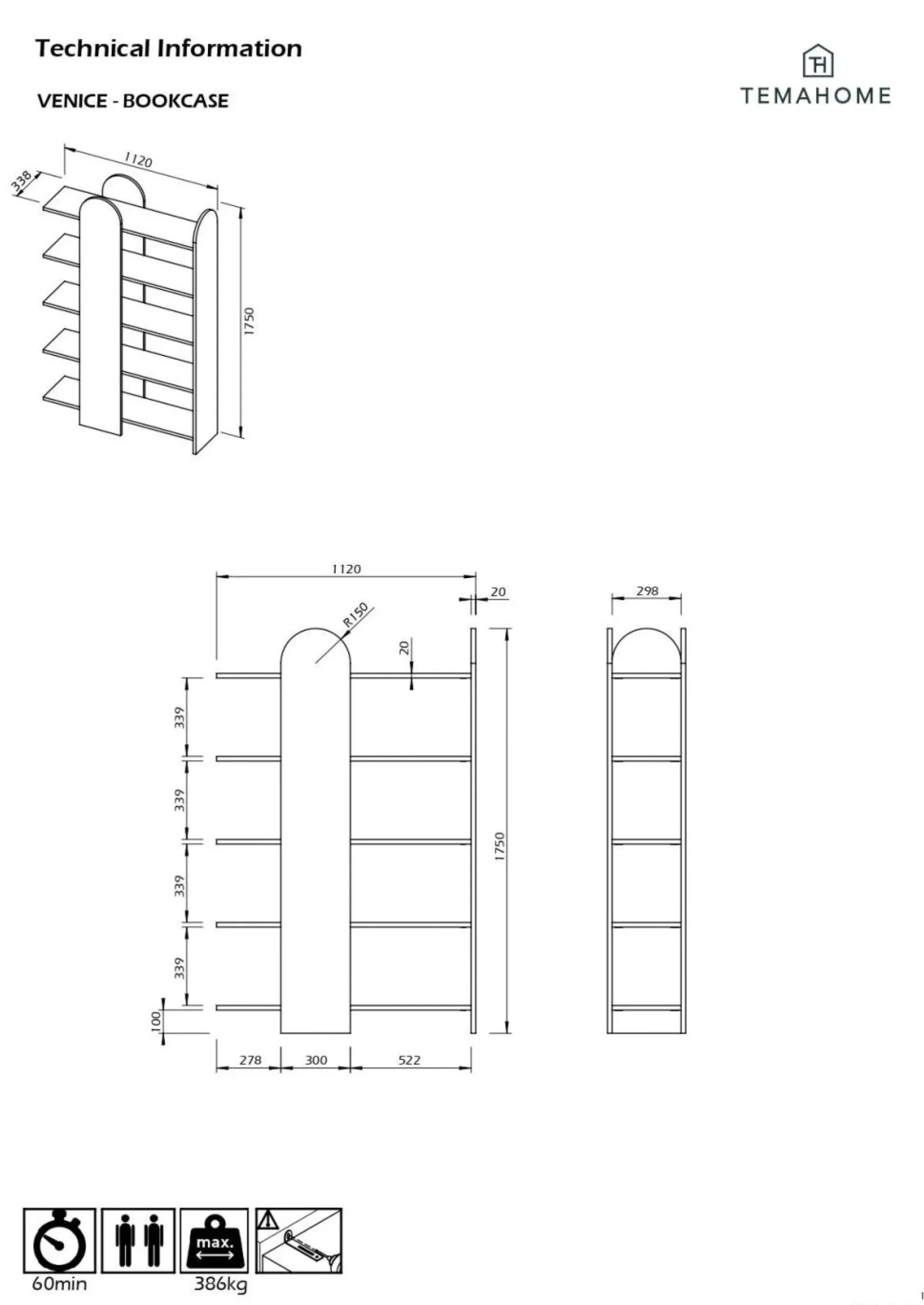 Etagères|Bibliothèques>Camif Étagère Venice