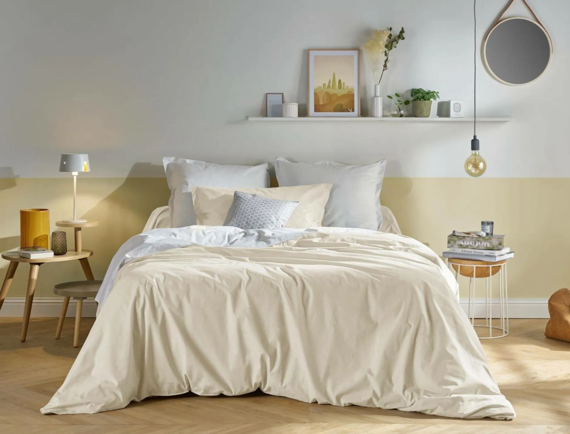 Taies D'Oreiller>Camif Taie coton bio Fil & Sens - - Taie d'oreiller 65 x 65 cm Galuchat