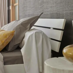 Taies D'Oreiller>Camif Taie de traversin percale bio Elise - - Taie de traversin 43 x 185 cm Blanc