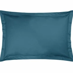 Taies D'Oreiller>Camif Taie d'oreiller coton bio Fil & Sens - - Taie d'oreiller 50 x 75 cm Bleu Minéral