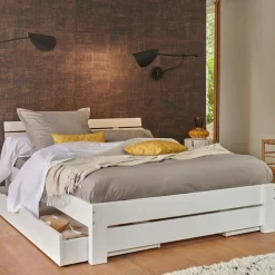 Taies D'Oreiller>Camif Taie d'oreiller percale bio Elise - - Taie d'oreiller 50 x 75 cm Gris Mastic