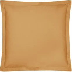Taies D'Oreiller>Camif Taie d'oreiller percale bio Elise - - Taie d'oreiller 65 x 65 cm Ocre