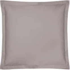 Taies D'Oreiller>Camif Taie d'oreiller percale bio Elise - - Taie d'oreiller 65 x 65 cm Gris Mastic