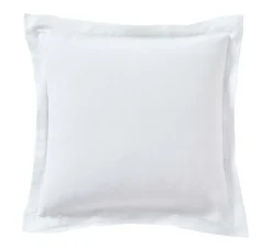 Taies D'Oreiller>Camif Taie d'oreiller volant perforé lin Suzette - - 65 x 65 cm Blanc