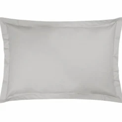 Taies D'Oreiller>Camif Taie percale bio Elise - - Taie d'oreiller 50 x 75 cm Galet