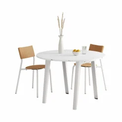 Tables À Manger|Tables>Camif TIPTOE Table à manger en plastique recyclé New Modern - Blanc Nuage