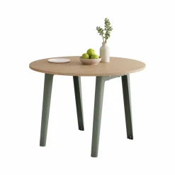 Tables À Manger|Tables>Camif TIPTOE Table à manger ronde bois pieds métal 4 personnes New Modern - Gris Eucalyptus