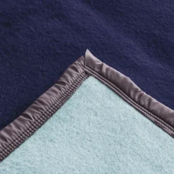 Couvertures>Camif TOISON D'OR Couverture 100% laine Woolmark 500g Volta - - 180 x 240 cm Marine/Myosotis