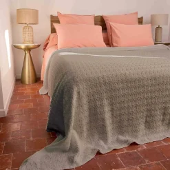 Couvre-Lits>Camif TOISON D'OR Dessus de lit coton stone-washed Bari - - 180 x 250 cm Dune