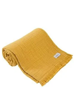 Plaids|Plaids>Camif TOISON D'OR Plaid gaze de coton Brehat - Miel