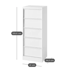 Meubles De Rangement Bureau|Meubles De Rangement Bureau>Camif TOLIX Caisson de rangement CC5 - Blanc Perlé