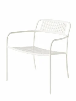 Fauteuils De Jardin>Camif TOLIX Fauteuil lounge lames Patio - Blanc Pur