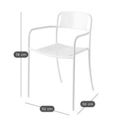 Fauteuils De Jardin>Camif TOLIX Fauteuil plein Patio - Blanc Perlé