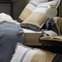 Draps Housse>Camif TRADILINGE Drap housse percale Marlow Acier - 160 x 200 cm