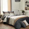 Draps Housse>Camif TRADILINGE Drap housse satin Tiago Noir, sable - 160 x 200 cm