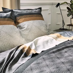 Draps Housse>Camif TRADILINGE Drap housse satin Tiago Noir, sable - 160 x 200 cm