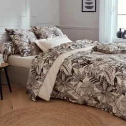 Taies D'Oreiller>Camif TRADILINGE Taie de traversin percale Alba noir - 86 x 200 cm