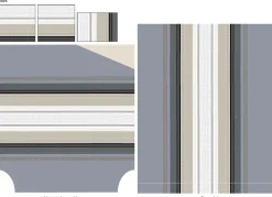 Taies D'Oreiller>Camif TRADILINGE Taie d'oreiller percale Marlow Acier - Taie d'oreiller 50 x 70 cm