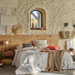 Draps Housse>Camif VENT DU SUD Drap housse lin lavé Salomé - - 160 x 200 cm Blanc