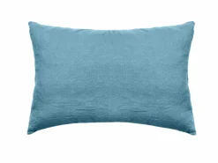 Taies D'Oreiller>Camif VENT DU SUD Taie d'oreiller lin lavé Salomé - - Taie d'oreiller 50 x 70 cm Bleu Topaze