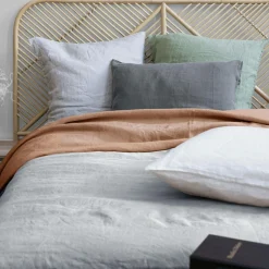 Housses De Couette>Camif VIVARAISE Housse de couette chanvre Kala - - 240 x 220 cm Perle