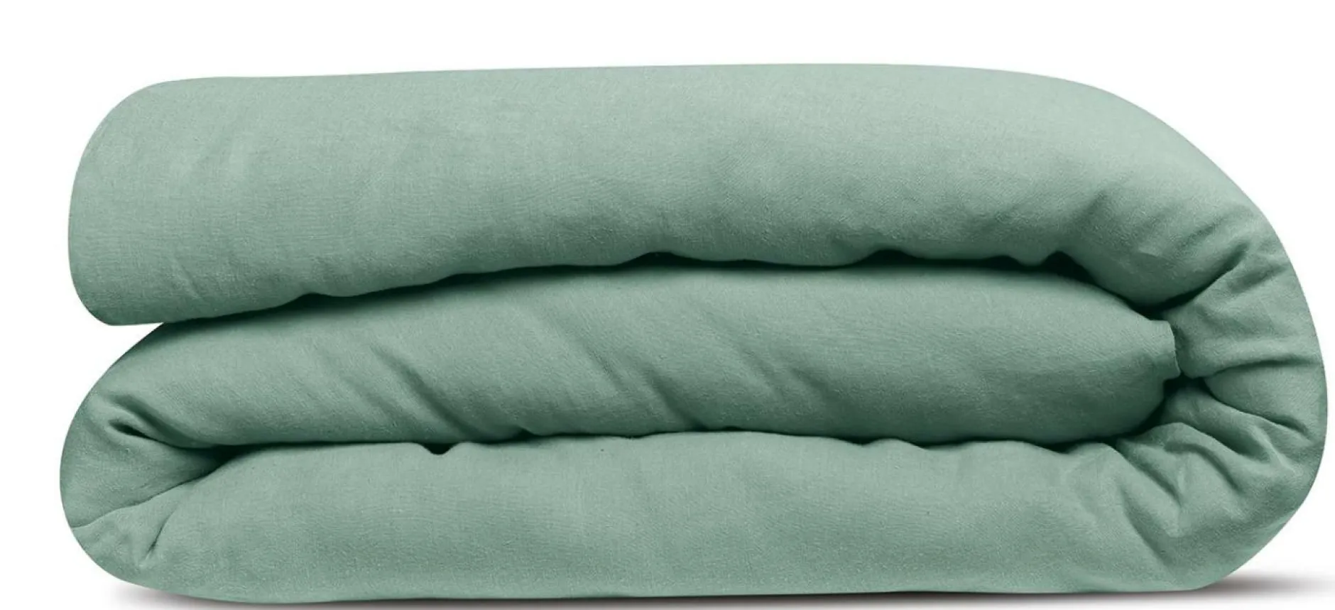 Housses De Couette>Camif VIVARAISE Housse de couette chanvre Kala - - 240 x 220 cm Sauge
